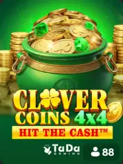 Clover Coins 4x4 Hit The Cash BC Game Sesel game cover